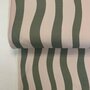 Elvelyckan  - Wavy Stripe Green FRENCH TERRY 