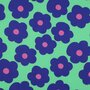 NERIDA HANSEN X VERHEES - Fine Poplin - Big Flower LIME GREEN