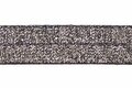 COUPON 110 CM Zwartzilver glitter - Elastisch Biais