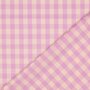 Verhees - Yarn Dyed CHECK Lilac / Light Orange - POPLIN KATOEN