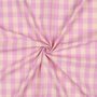 Verhees - Yarn Dyed CHECK Lilac / Light Orange - POPLIN KATOEN