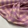 Verhees - Yarn Dyed CHECK Lilac / Light Orange - POPLIN KATOEN