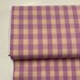 Verhees - Yarn Dyed CHECK Lilac / Light Orange - POPLIN KATOEN