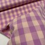 Verhees - Yarn Dyed CHECK Lilac / Light Orange - POPLIN KATOEN