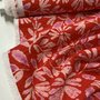 DEADSTOCK Red Flower Cotton