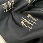 Kokka Japan - Black Flowers - KATOEN EMBROIDERY