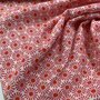 TOPTEX - Roze rood margrietjes  - VISCOSE metallic 