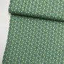 TOPTEX - Groene blauwe margrietjes  - VISCOSE metallic 