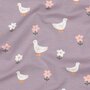 Verhees - Ducks & Flowers Mauve - Jersey (GOTS)