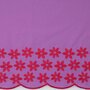 Verhees - Red Purple Flowers Embroidery - COTTON ONE SIDE 