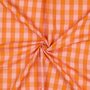 Verhees - Yarn Dyed CHECK Orange/Salmon - POPLIN KATOEN